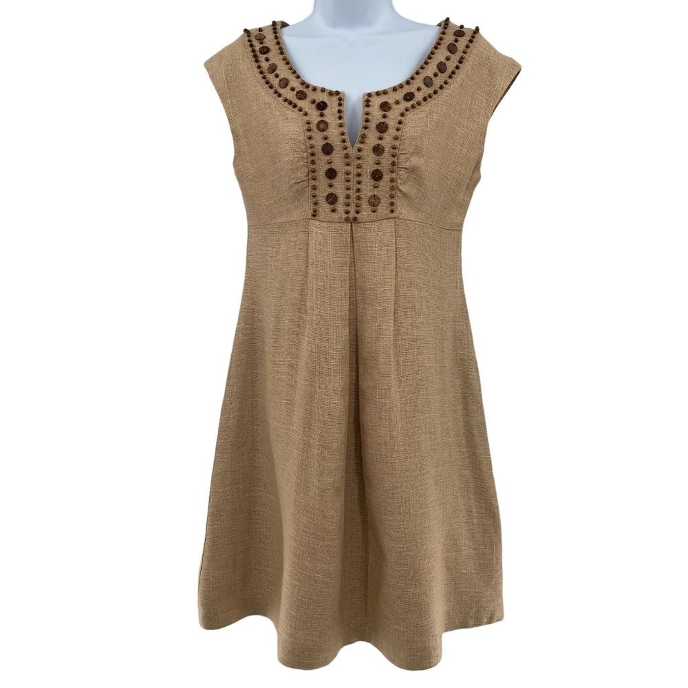 WILLOW GLEN NEW YORK WOMENS TAN DRESS SIZE 4